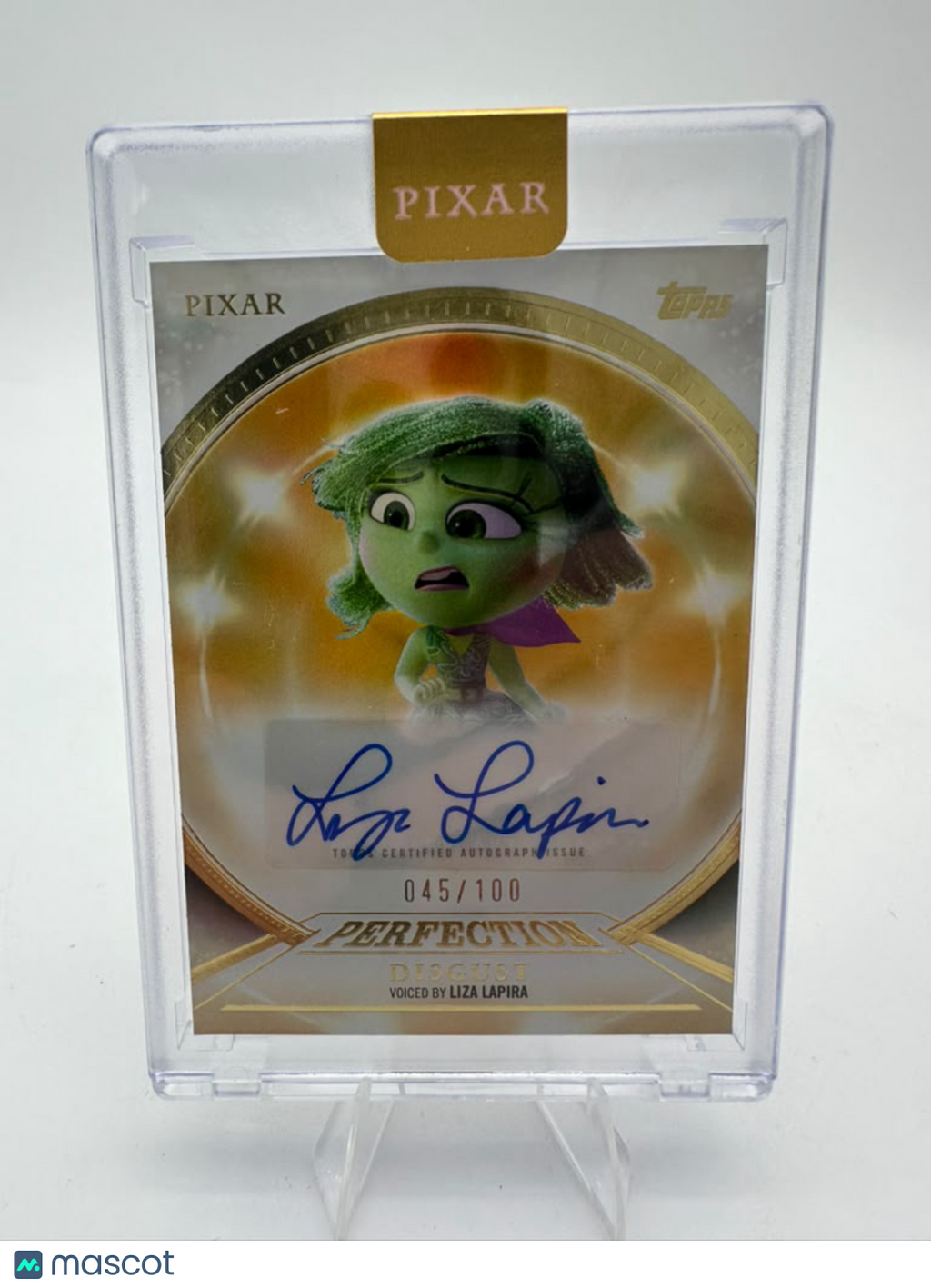 2025 Topps Pixar Gold Disgust Autograph #PPA-LL Liza Lapira 045/100