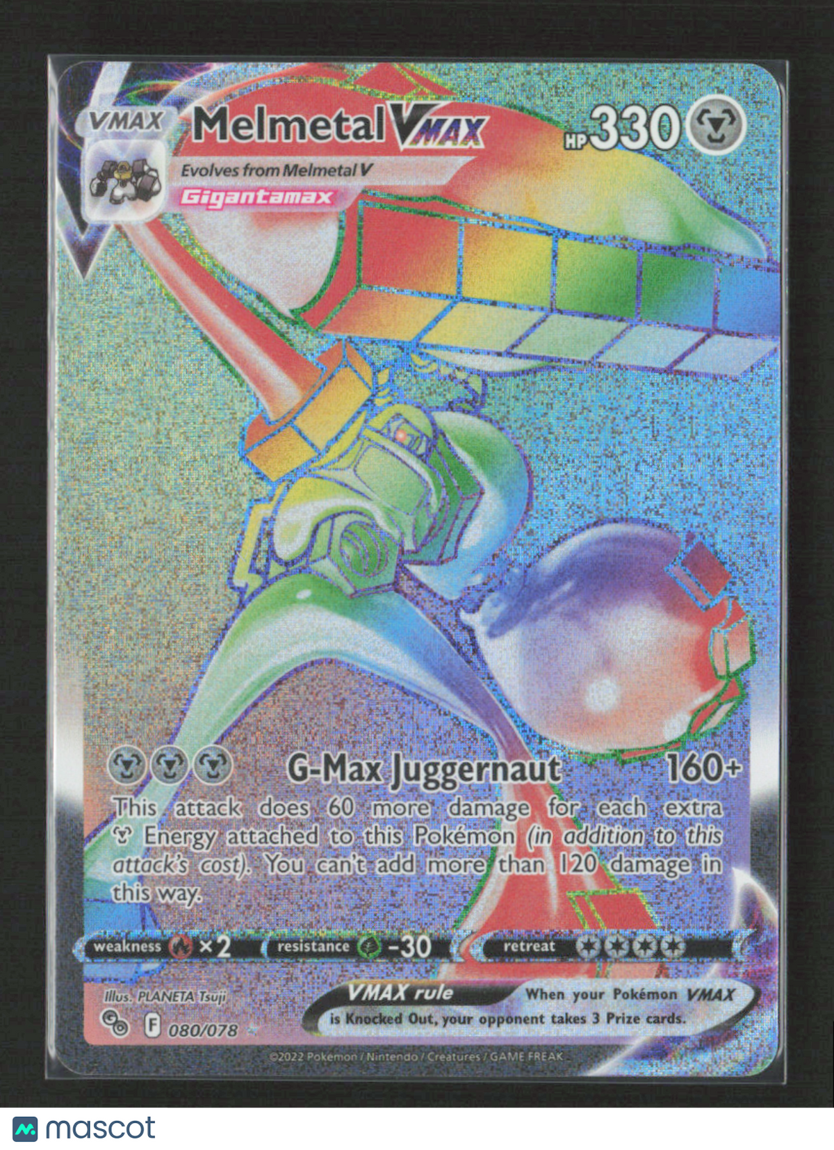 2022 Pokemon Melmetal VMAX (Secret) #080/078 Secret Rare