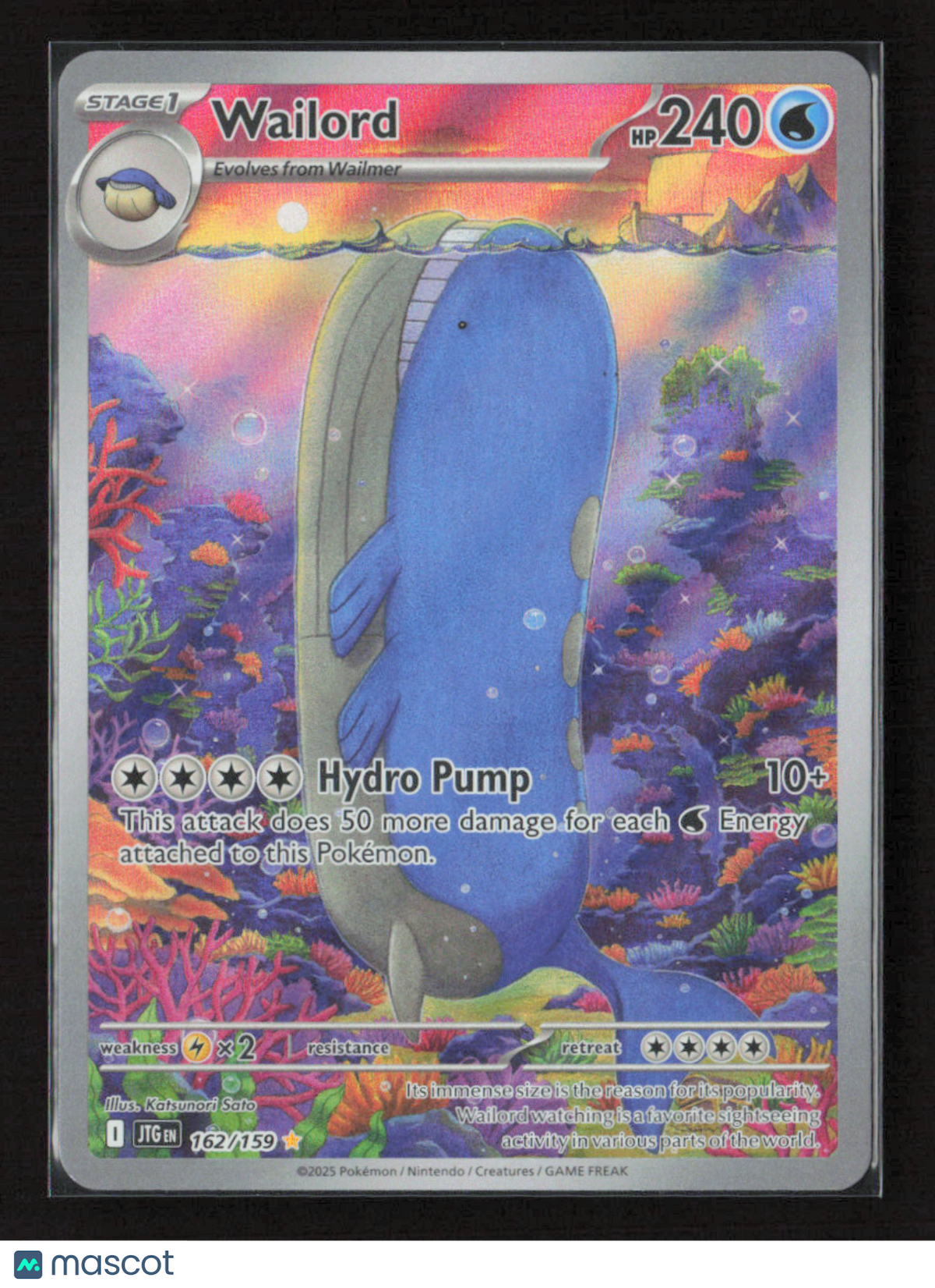 2025 Pokemon Wailord - 162/159 #162/159 Illustration Rare