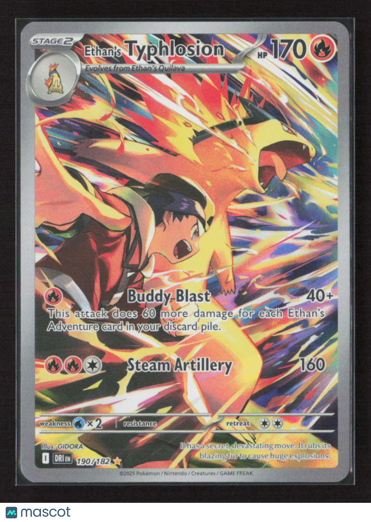 2025 Pokemon Ethan's Typhlosion - 190/182 #190/182 Illustration Rare