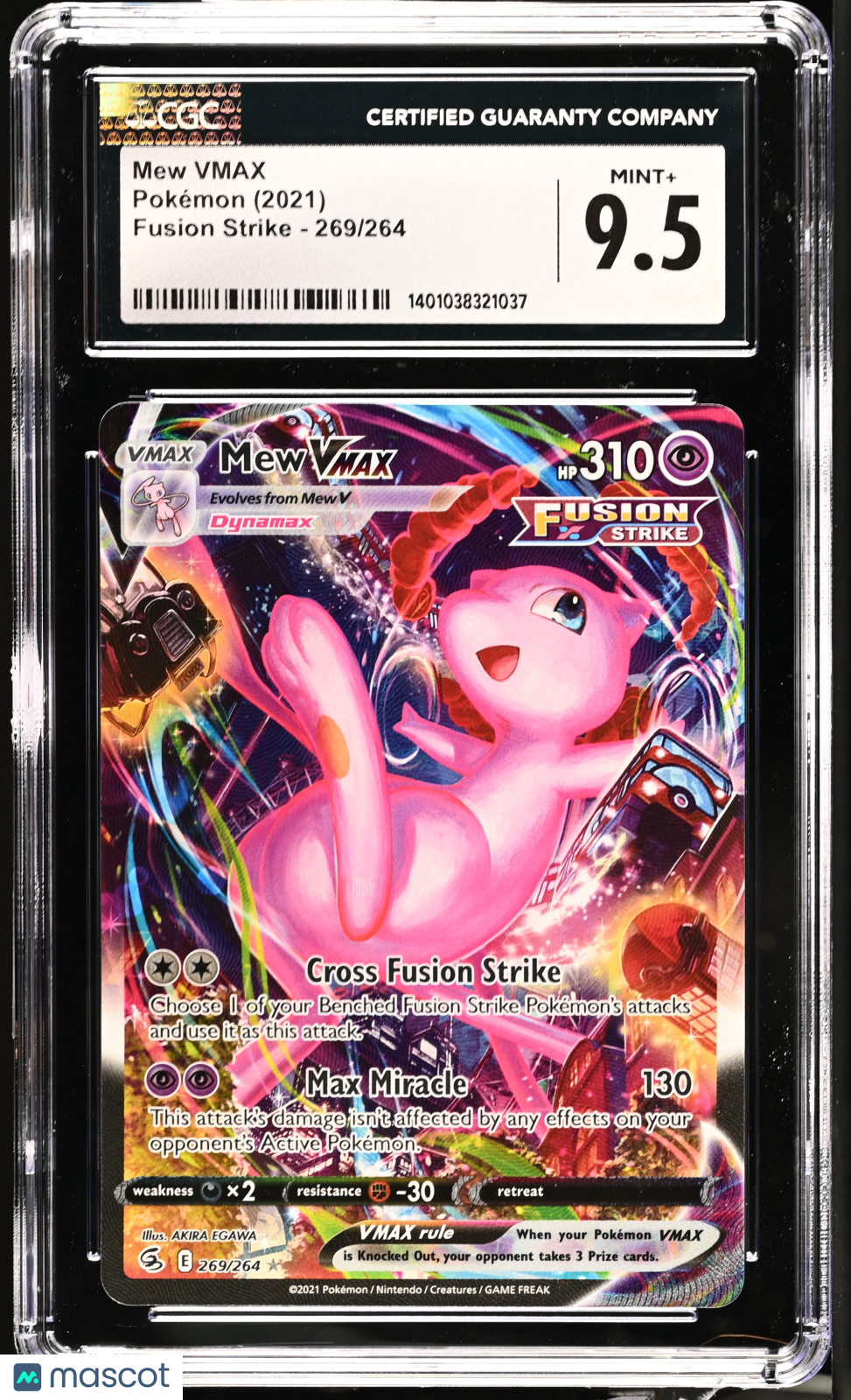 2021 Pokemon Mew VMAX #269/264 Secret Rare CGC 9.5