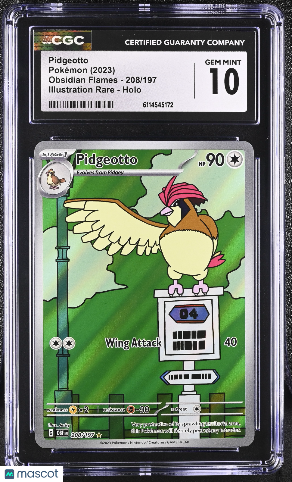 2023 Pokemon Pidgeotto #208/197 Illustration Rare CGC 10