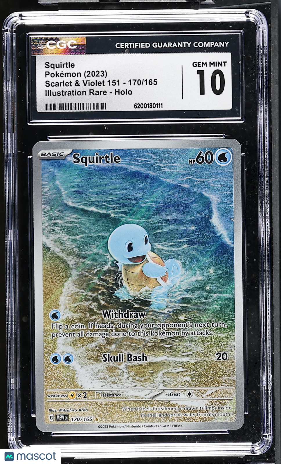 2023 Pokemon Squirtle #170/165 Illustration Rare CGC 10