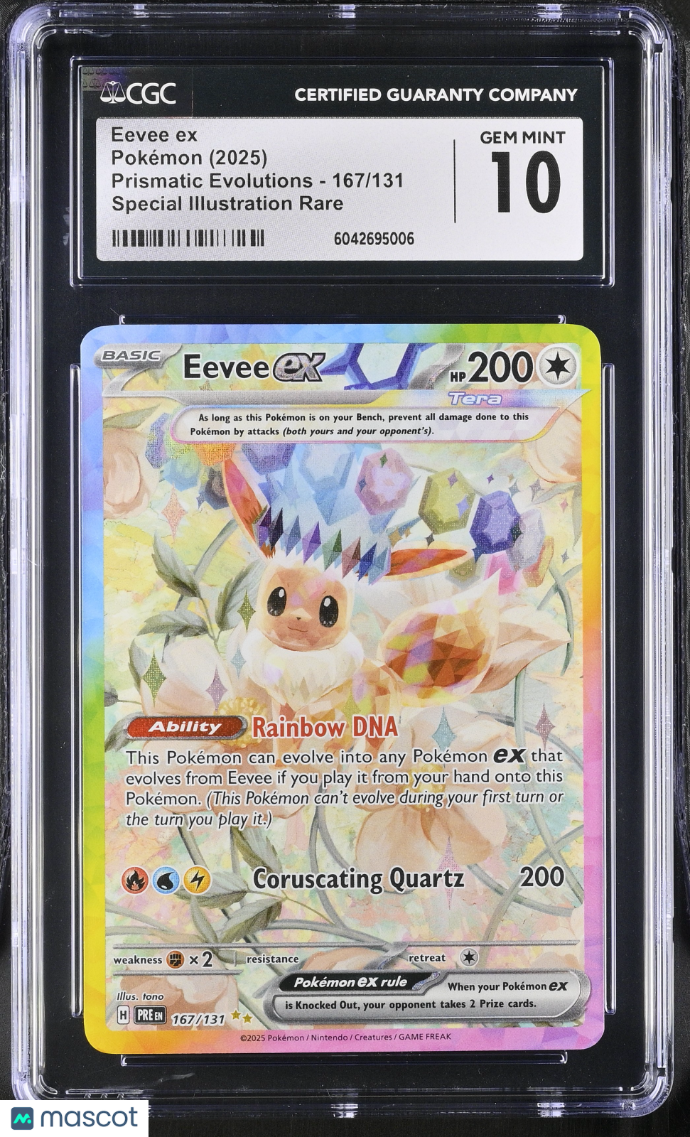 2025 Pokemon Eevee ex #167/131 Special Illustration Rare CGC 10