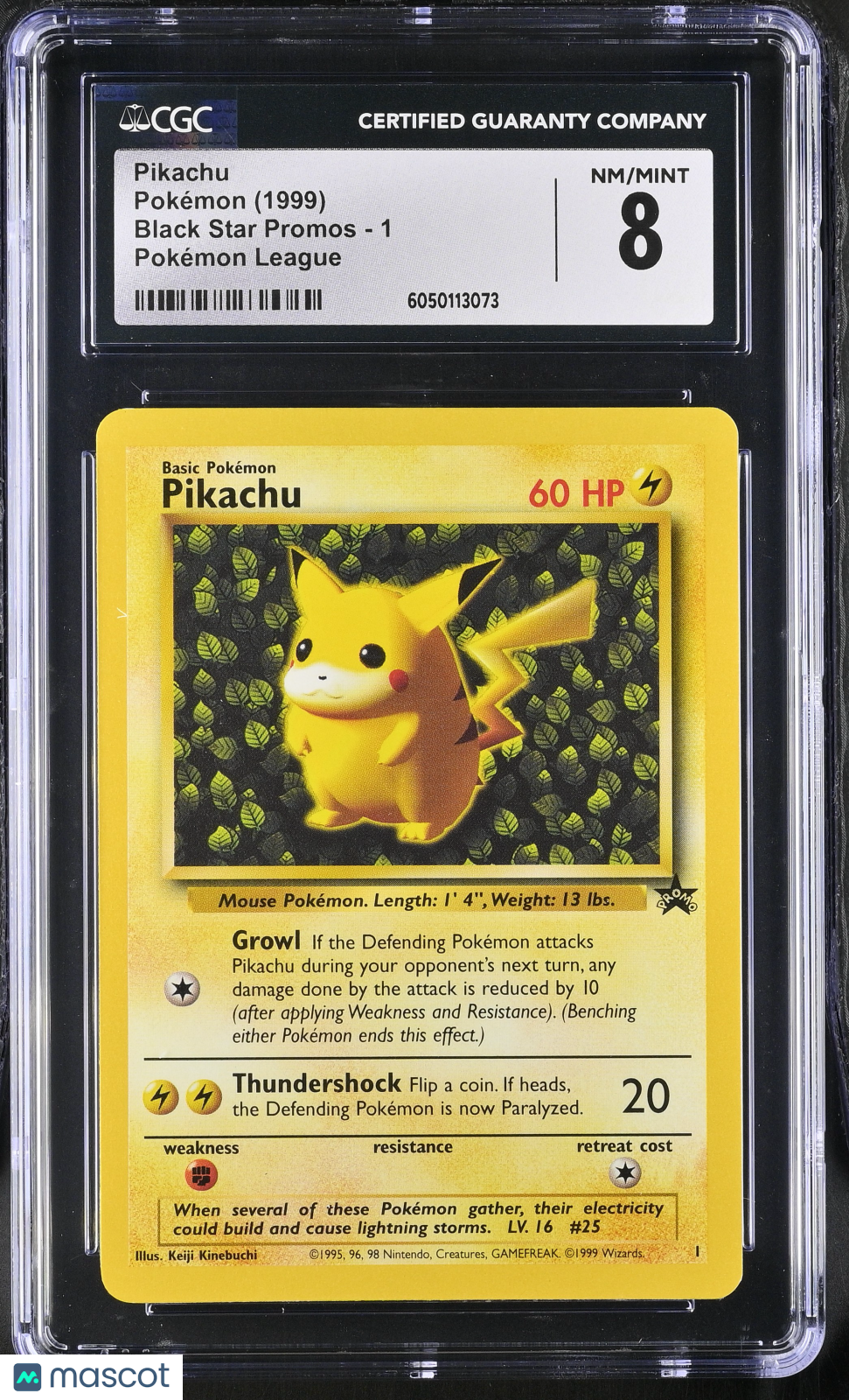 1999 Pokemon Pikachu #1 CGC 8