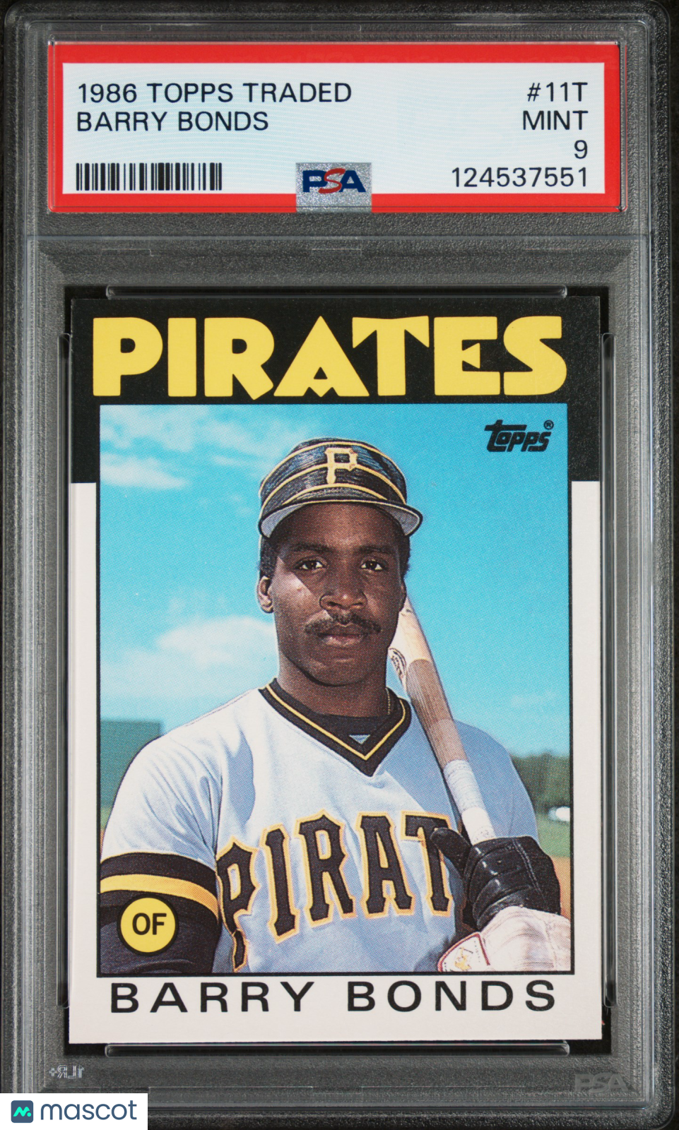 1986 Topps Traded Barry Bonds #11T PSA 9