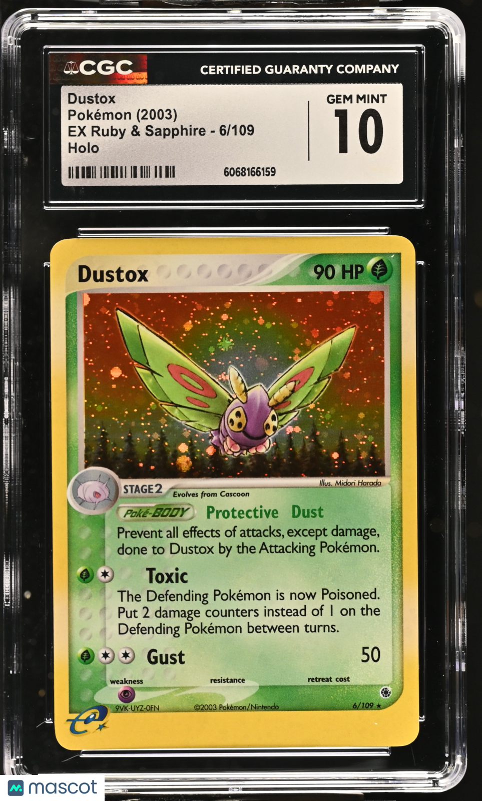 2003 Pokemon Dustox #6/109 6/109 CGC 10