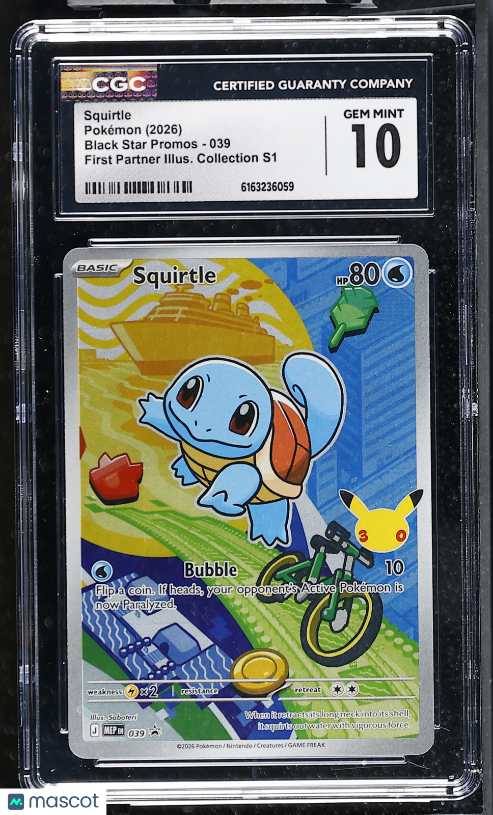 2026 Pokemon Squirtle #039 CGC 10