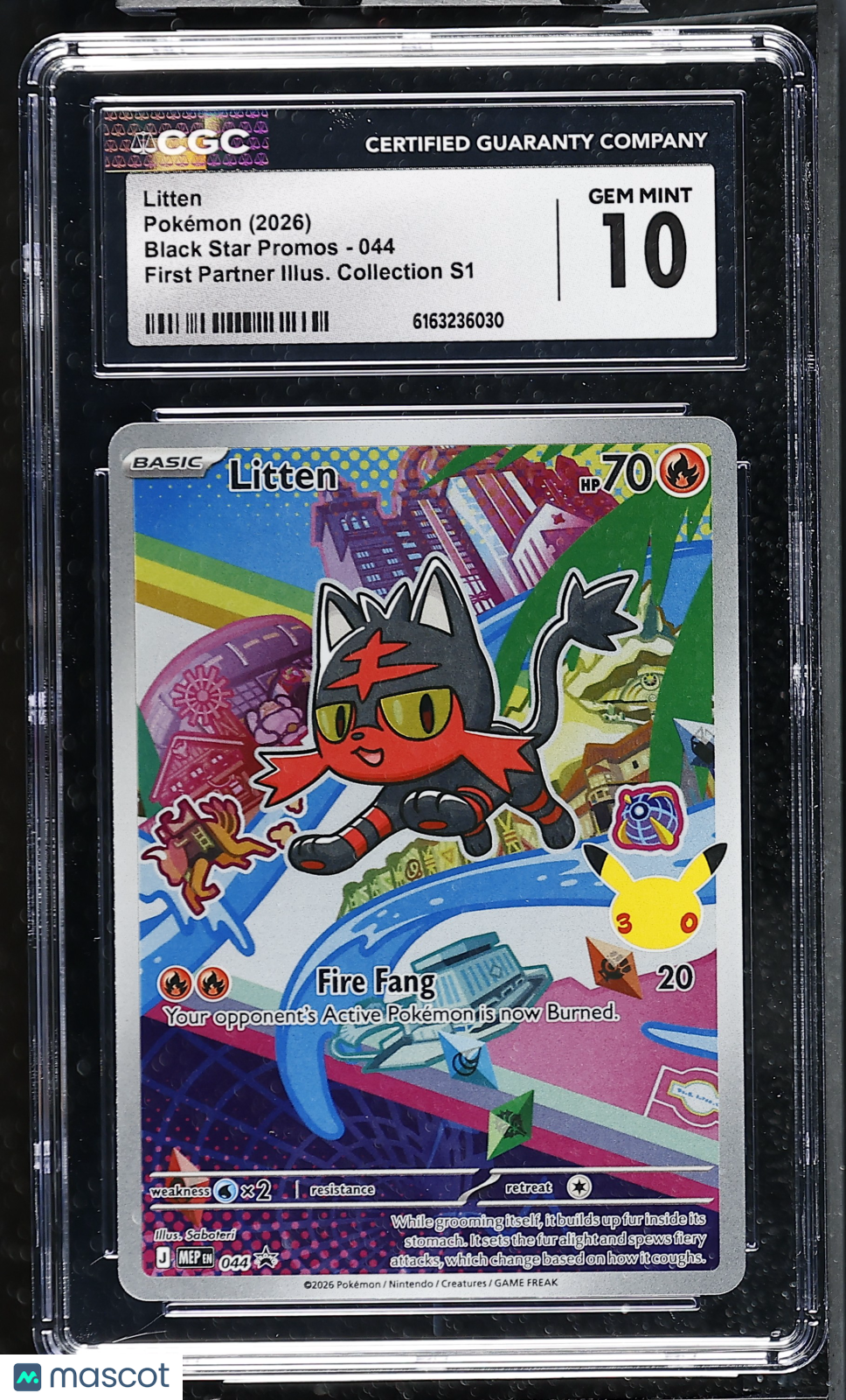 2026 Pokemon Litten #044 CGC 10