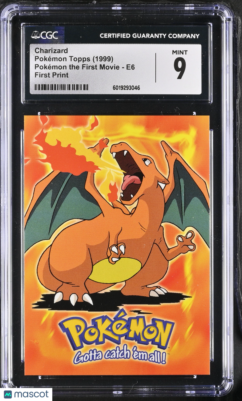 1999 Topps Pok^Mon The First Movie Charizard #E6 First Print CGC 9