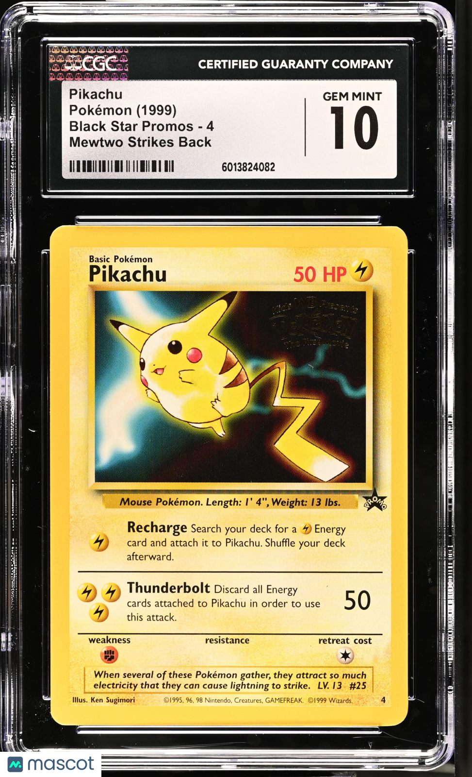 1999 Pokemon Pikachu #4 CGC 10