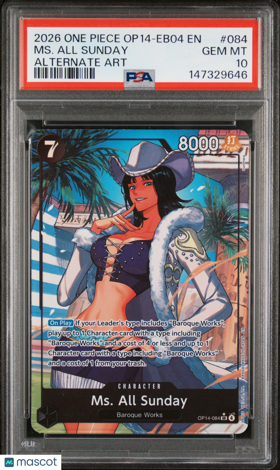 2026 Op14-Eb04-The Azure Sea's Seven MS. All Sunday Alt Art PSA 10 #084