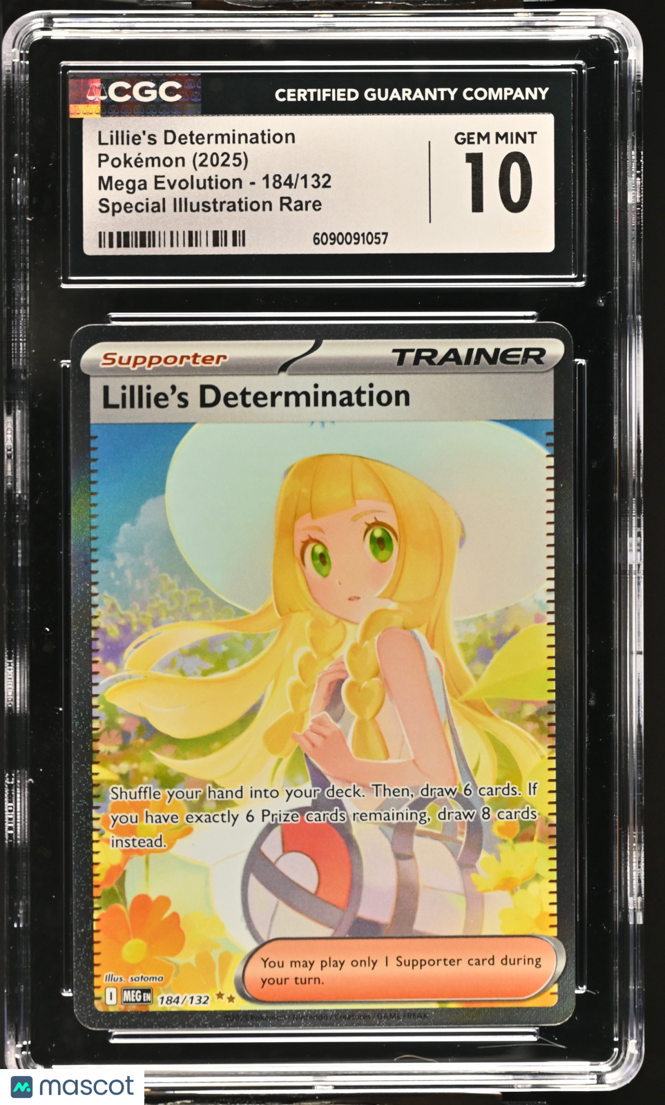 2025 Pokemon Lillie's Determination #184/132 Special Illustration Rare CGC 10
