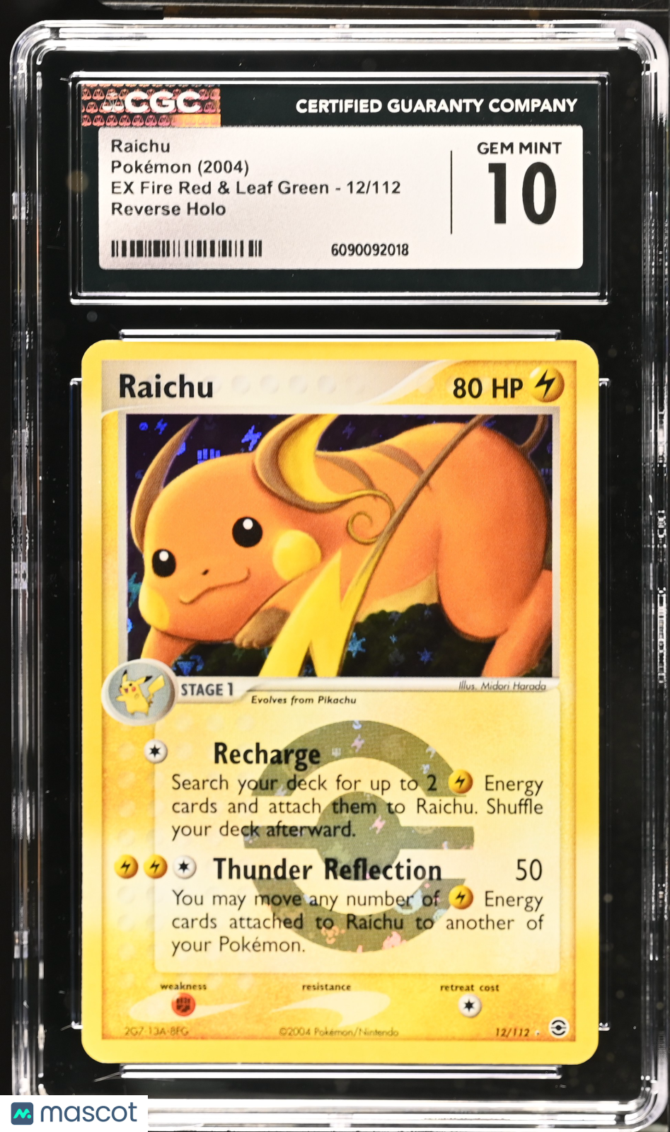 2004 Pokemon Raichu #12/112 CGC 10