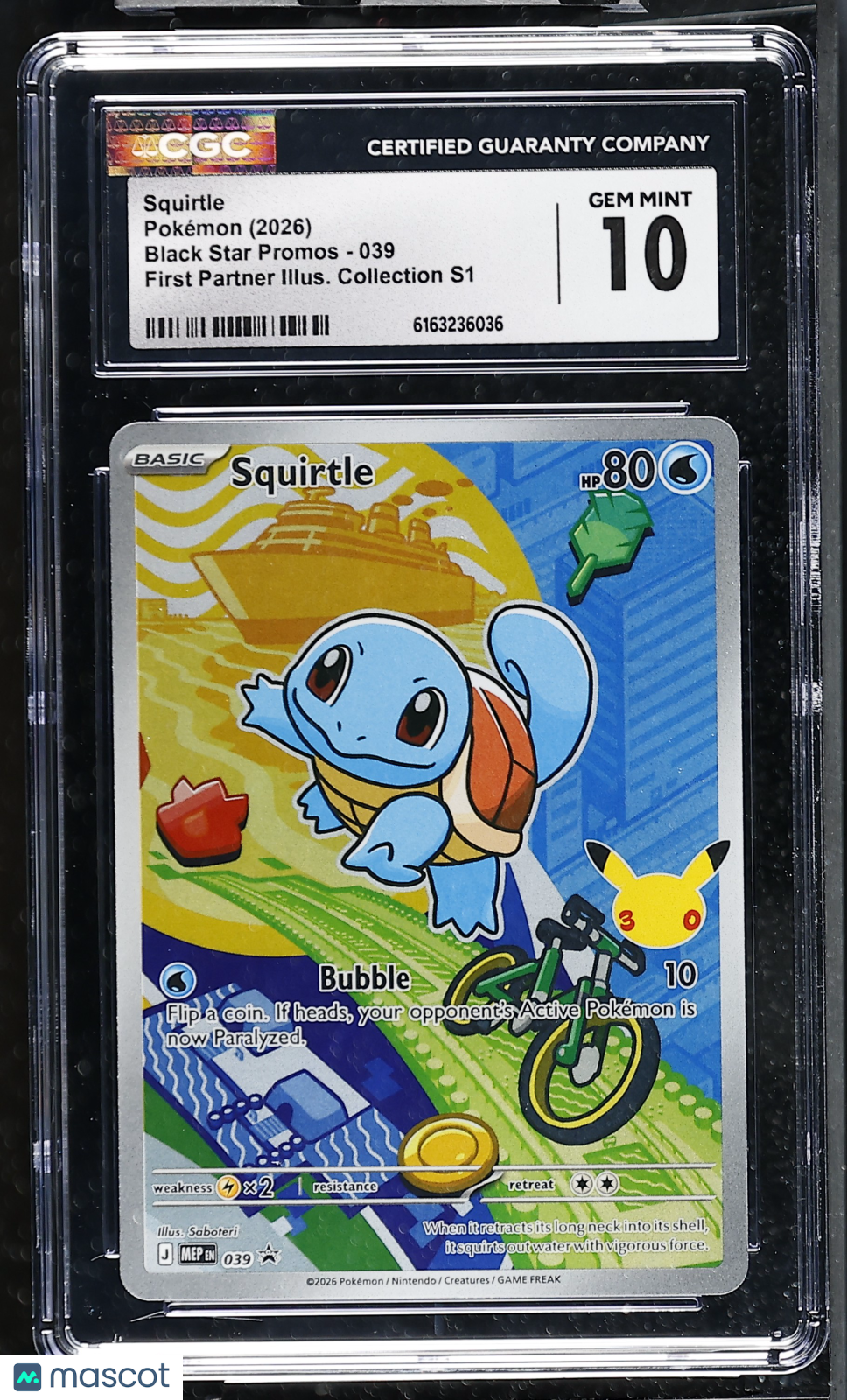 2026 Pokemon Squirtle #039 CGC 10