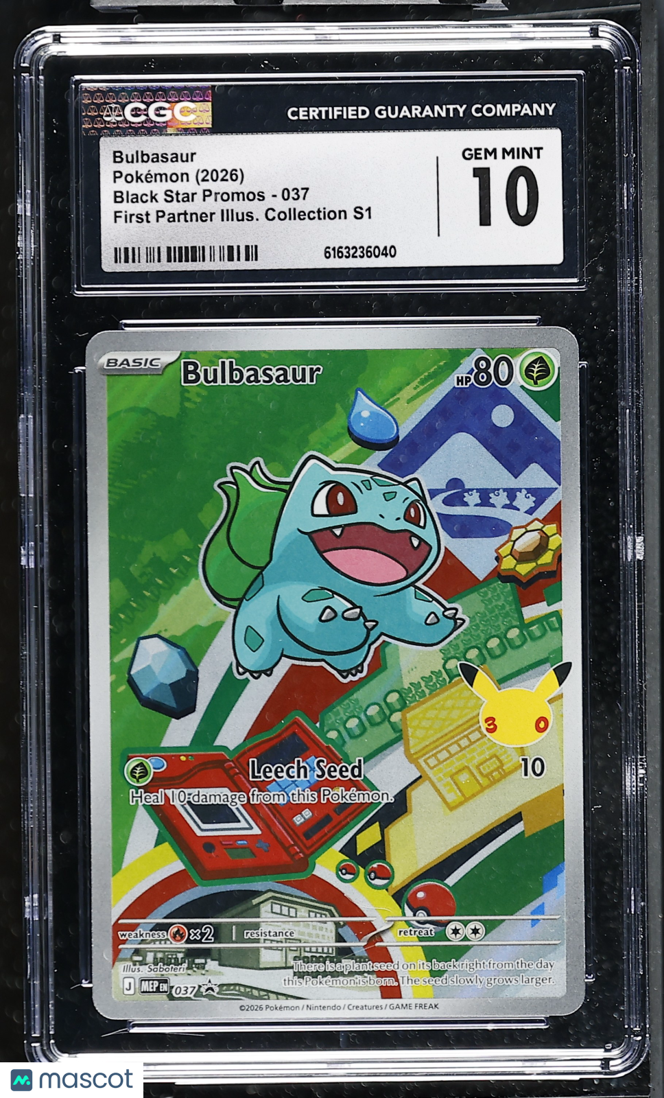 2026 Pokemon Bulbasaur #037 CGC 10
