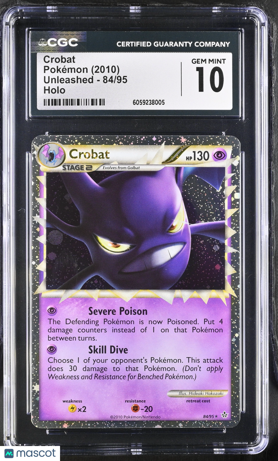 2010 Pokemon Crobat #84/95 84/95 CGC 10
