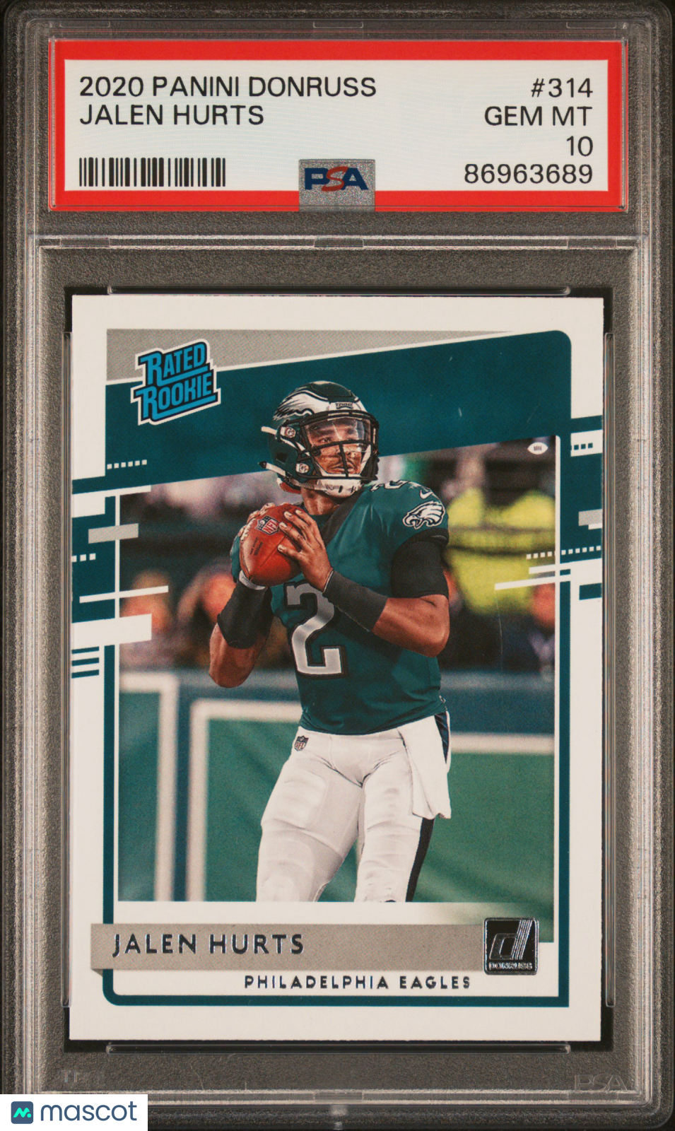 2020 Panini Donruss Jalen Hurts #314 PSA 10