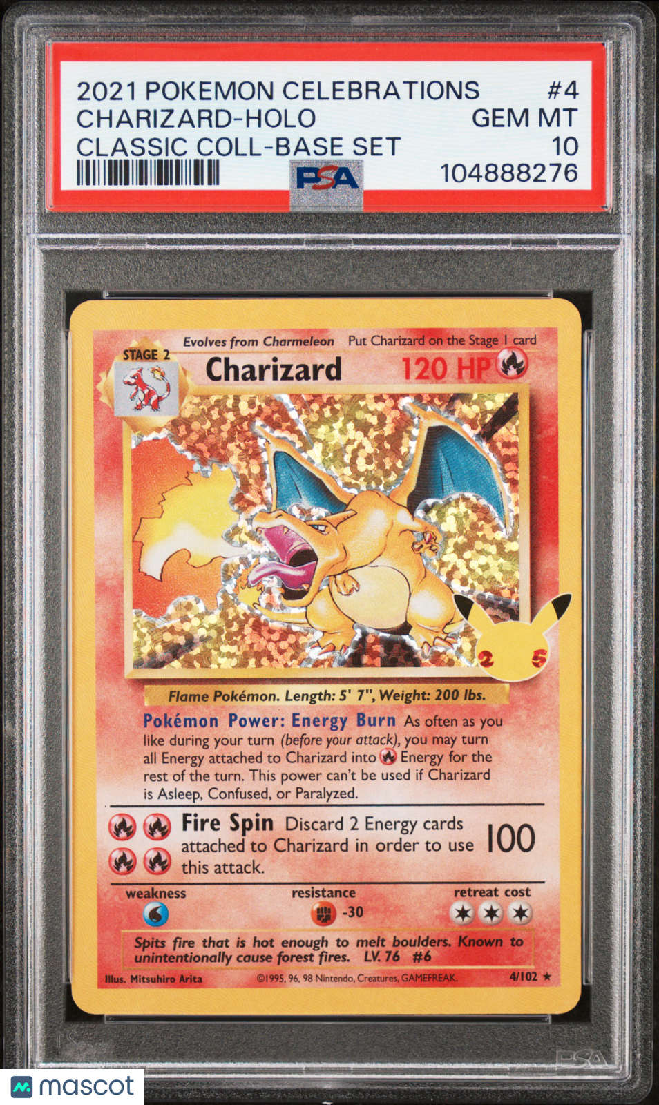2021 Pokemon Celebrations Classic Collection Charizard #4 Classic Coll-Base Set PSA 10