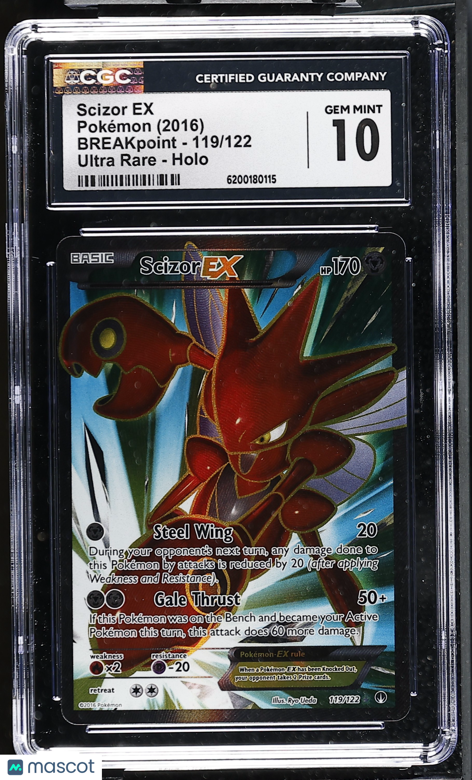 2016 Pokemon Scizor EX #119/122 Ultra Rare CGC 10