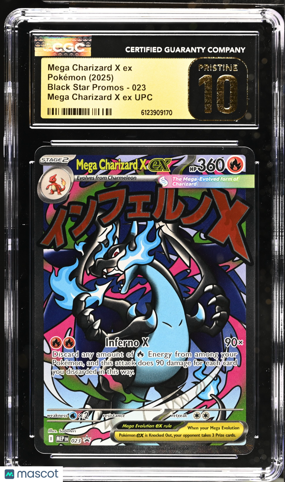 2025 Pokemon Mega Charizard X ex #023 CGC 10