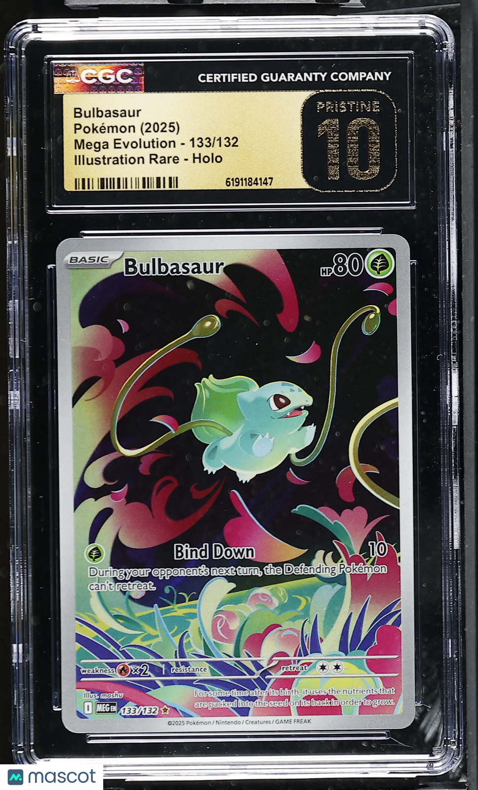 2025 Pokemon Bulbasaur #133/132 Illustration Rare CGC 10