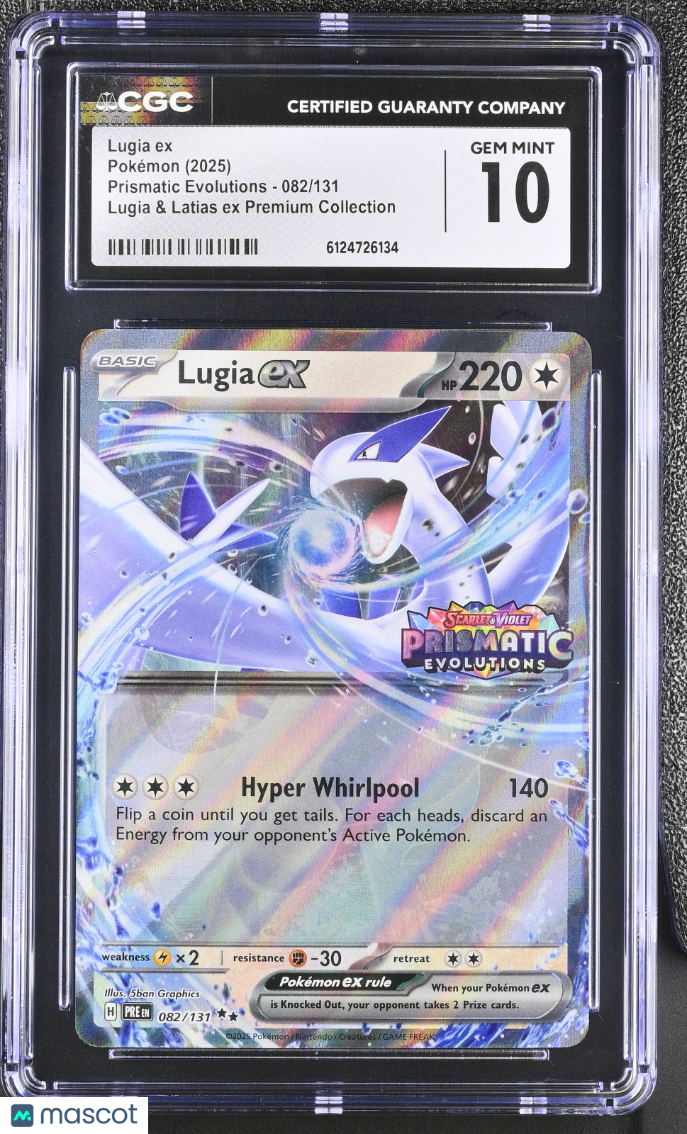 2025 Pokemon Lugia ex #082/131 082/131 CGC 10