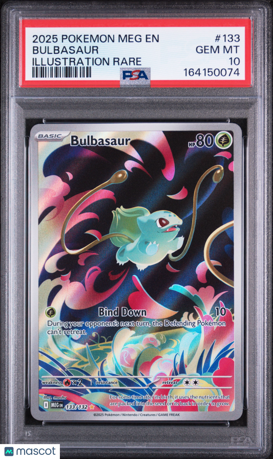 2025 Pokemon Meg EN-Mega Evolution Bulbasaur #133 Illustration Rare PSA 10