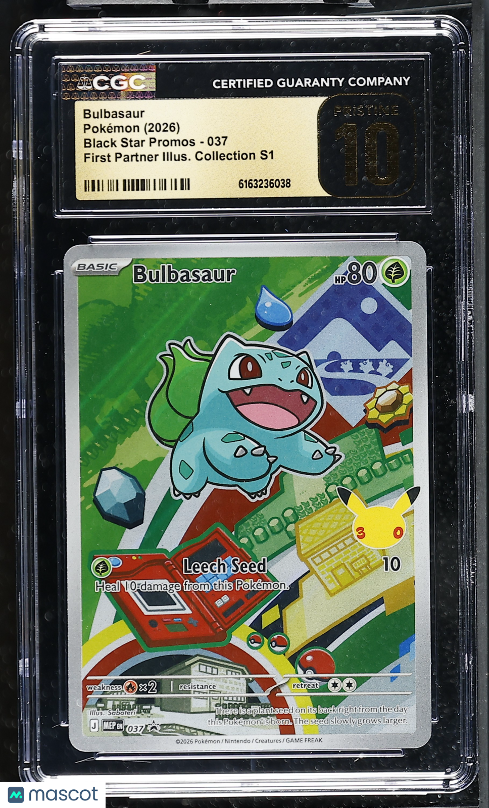 2026 Pokemon Bulbasaur #037 CGC 10