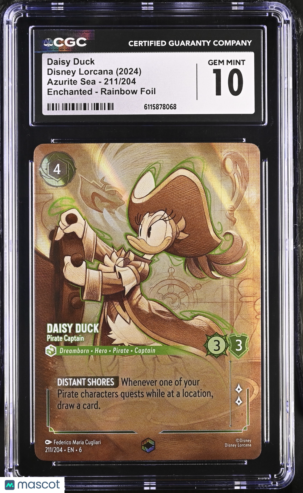 2024 Disney Lorcana Daisy Duck #211/204 CGC 10