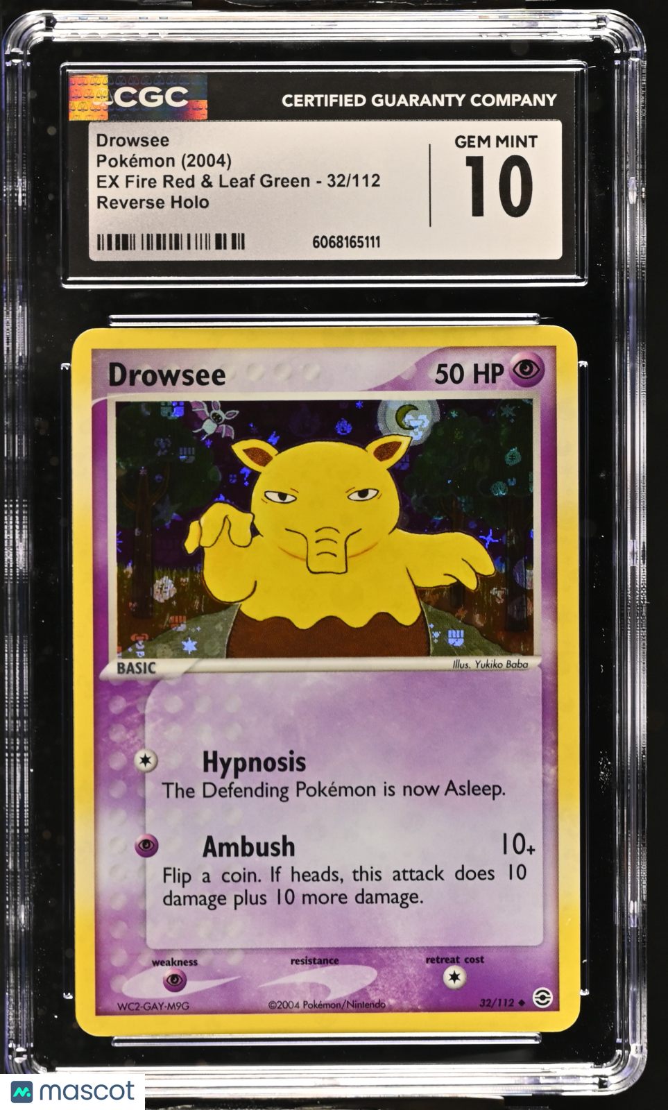 2004 Pokemon Drowzee #32/112 32/112 CGC 10