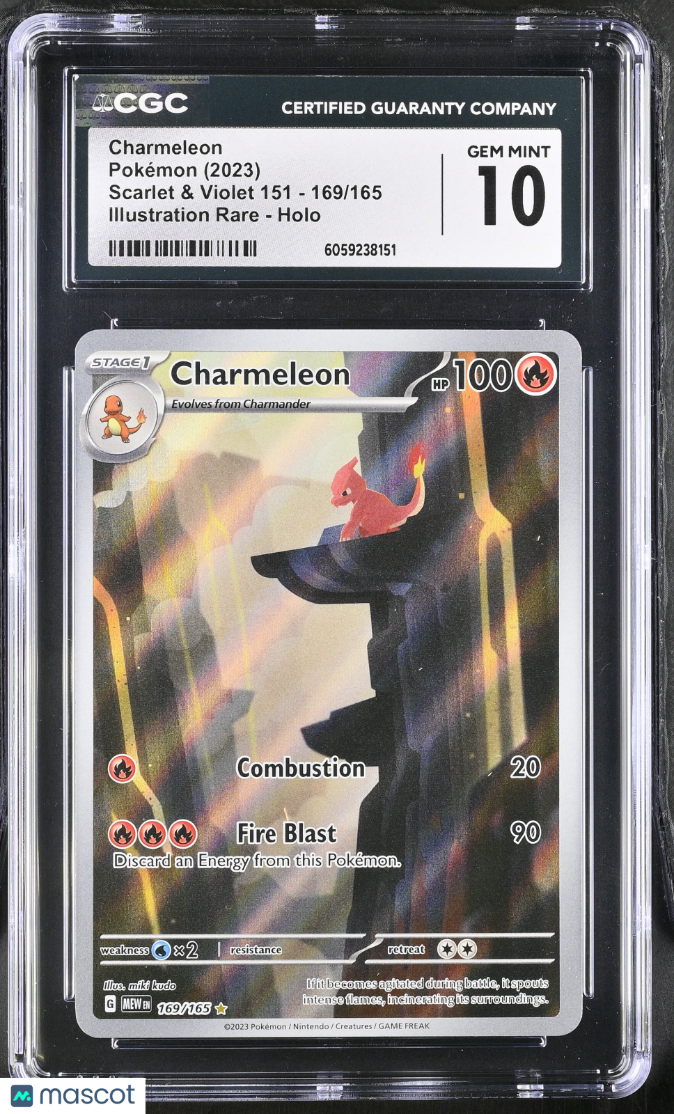 2023 Pokemon Charmeleon #169/165 Illustration Rare CGC 10