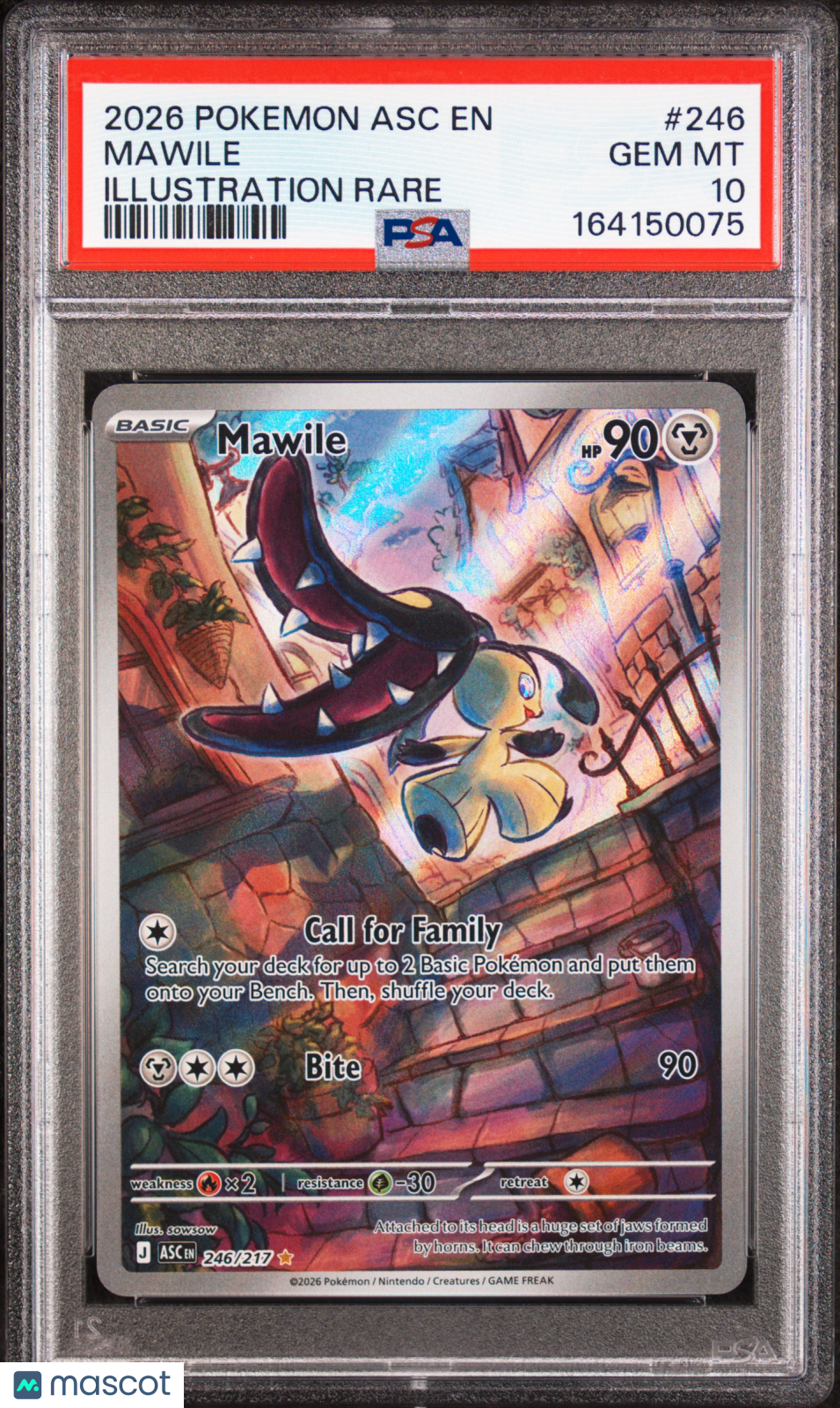 2026 Pokemon Asc EN-Ascended Heroes Mawile #246 Illustration Rare PSA 10