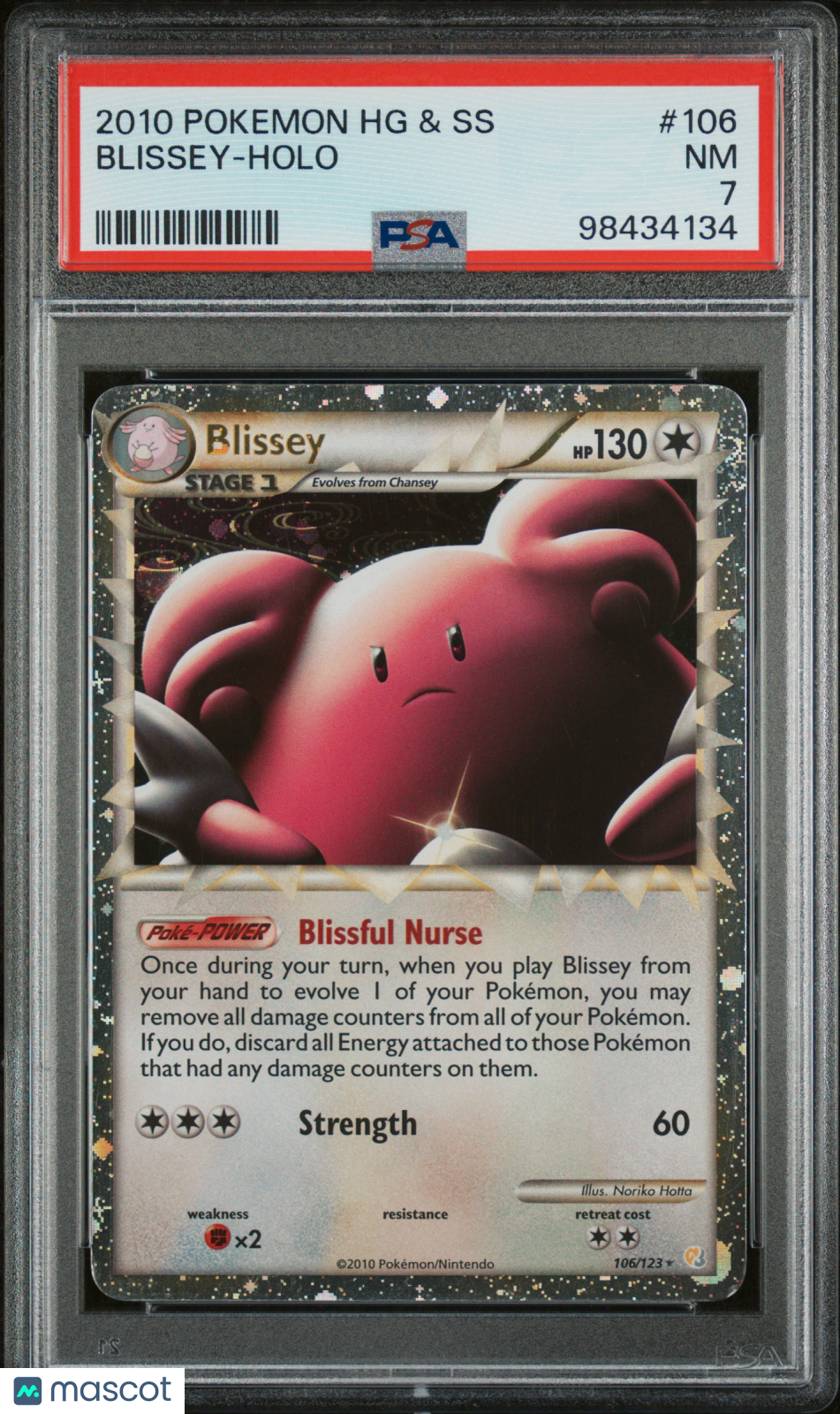 2010 Pokemon Heartgold & Soulsilver Blissey #106 PSA 7