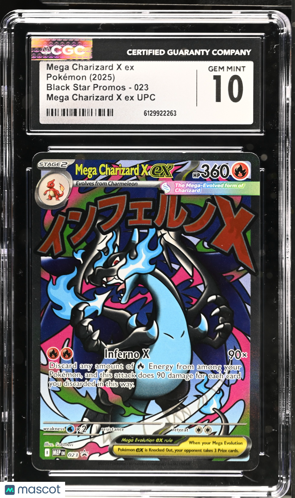 2025 Pokemon Mega Charizard X ex #023 CGC 10
