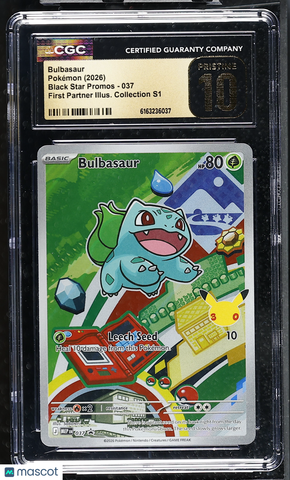 2026 Pokemon Bulbasaur #037 CGC 10
