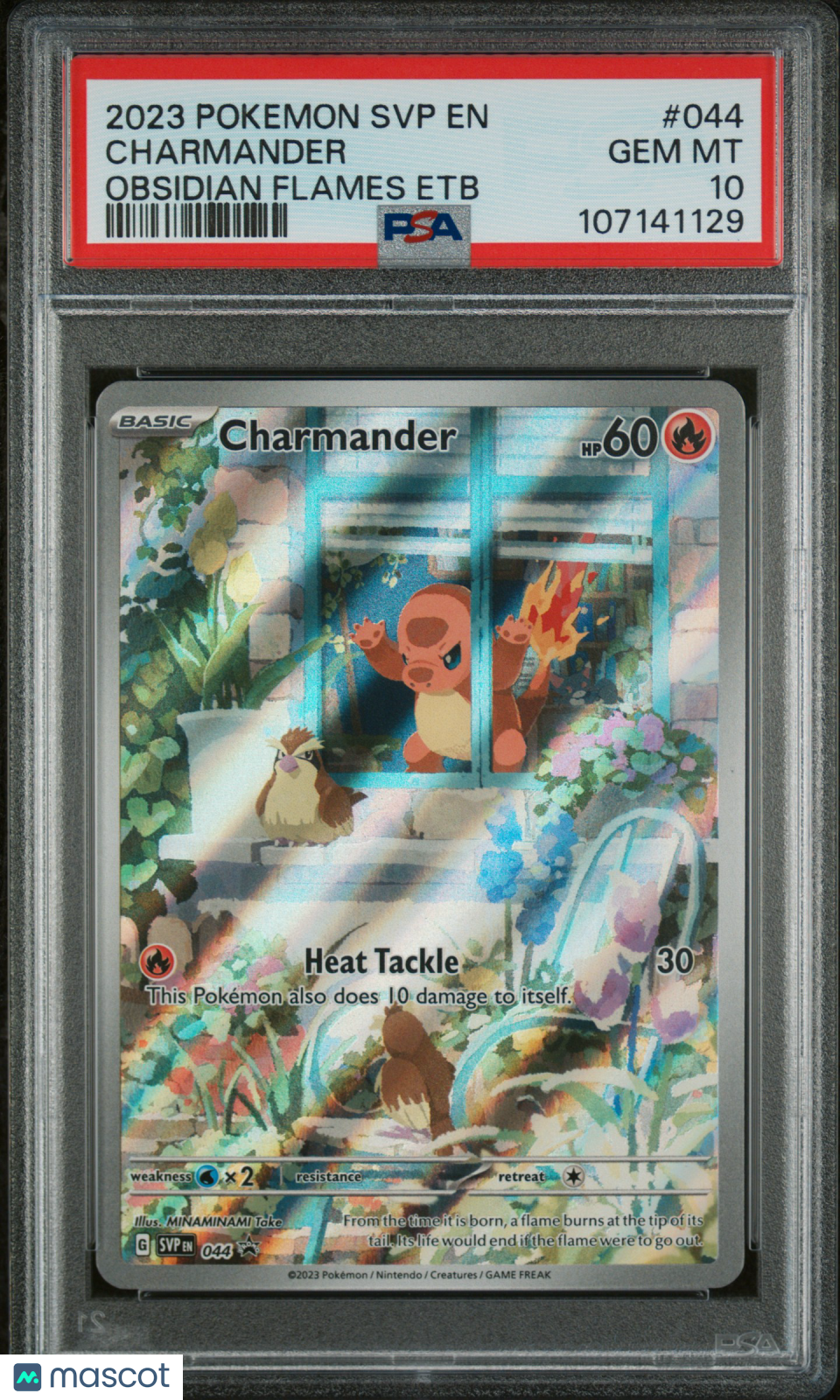 2023 Pokemon SVP EN-SV Black Star Promo Charmander #044 Obsidian Flames Etb PSA 10
