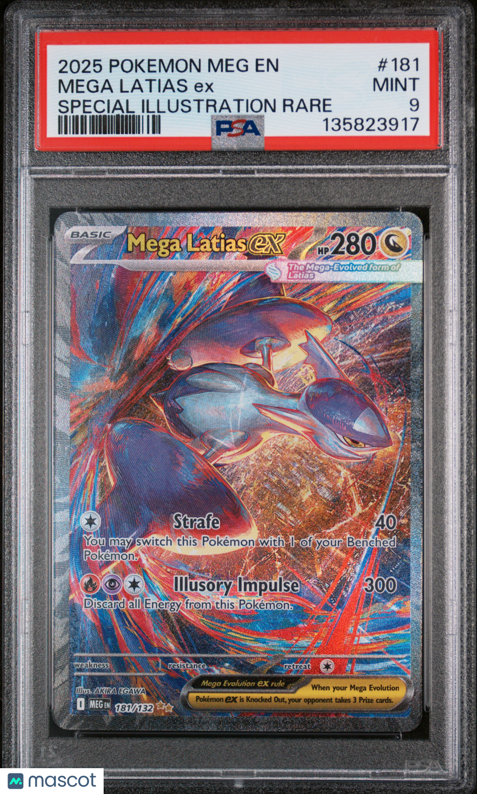 2025 Pokemon Meg EN-Mega Evolution Mega Latias EX SIR PSA 9 #181