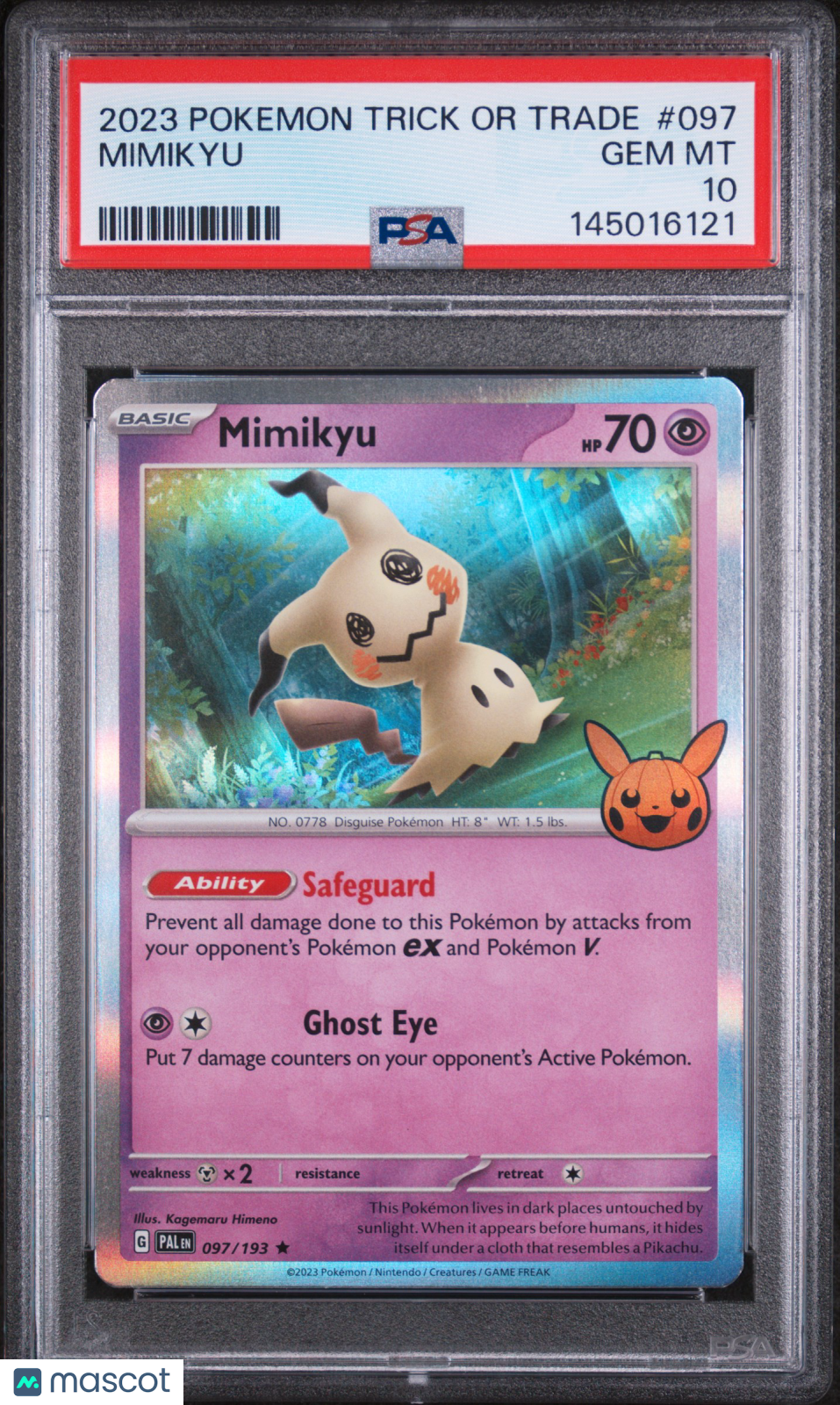 2023 Pokemon Trick Or Trade Mimikyu #097 PSA 10