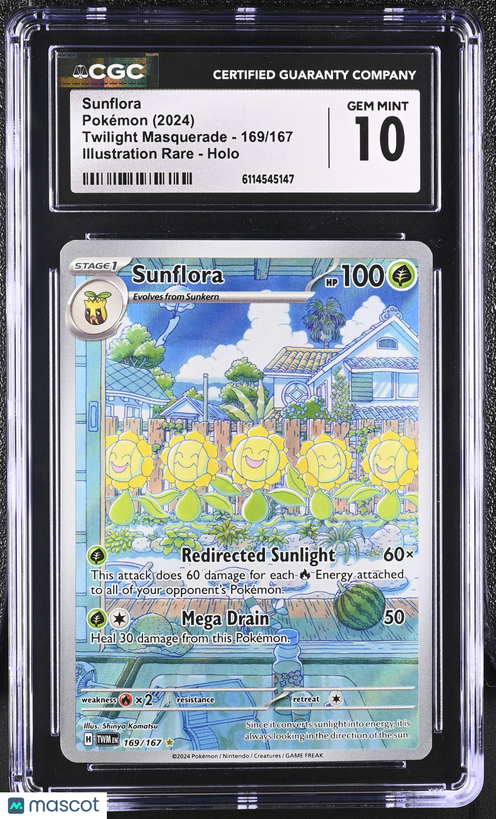2024 Pokemon Sunflora #169/167 Illustration Rare CGC 10