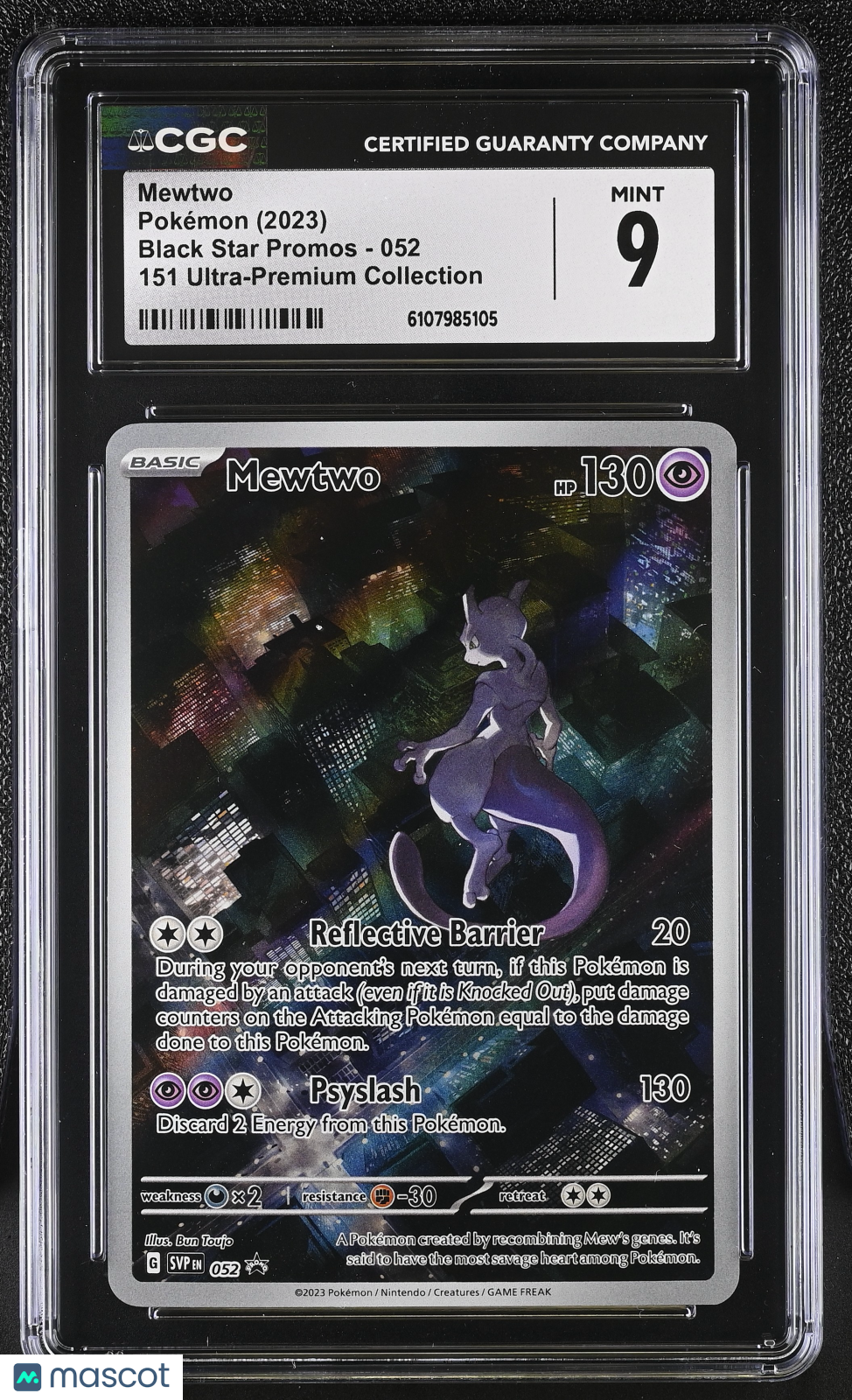 2023 Pokemon Mewtwo #052 CGC 9