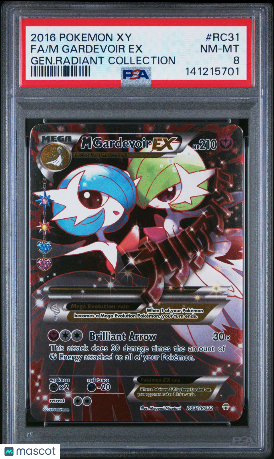 2016 Pokemon Xy Generations Radiant Collection M Gardevoir EX #RC31 Gen.Radiant Collection Fa PSA 8