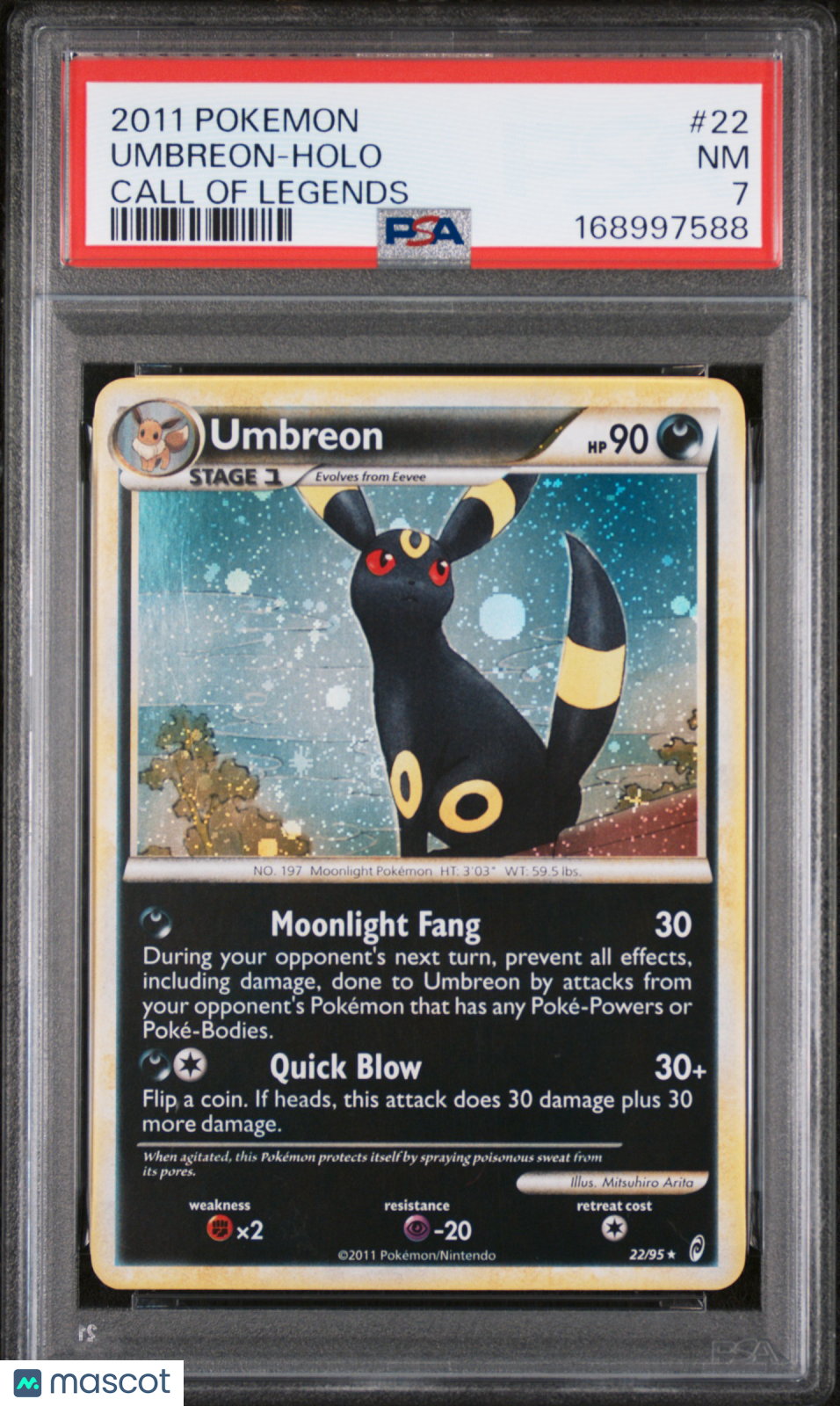 2011 Pokemon Call Of Legends Umbreon #22 Call Of Legends PSA 7