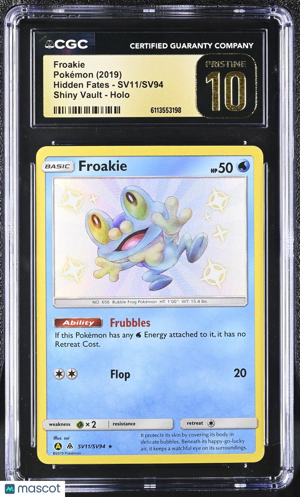 2019 Pokemon Froakie #SV11/SV94 CGC 10
