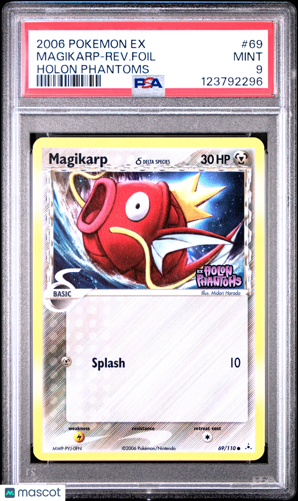 2006 Pokemon EX Holon Phantoms Magikarp-Rev. Foil #69 Holon Phantoms PSA 9