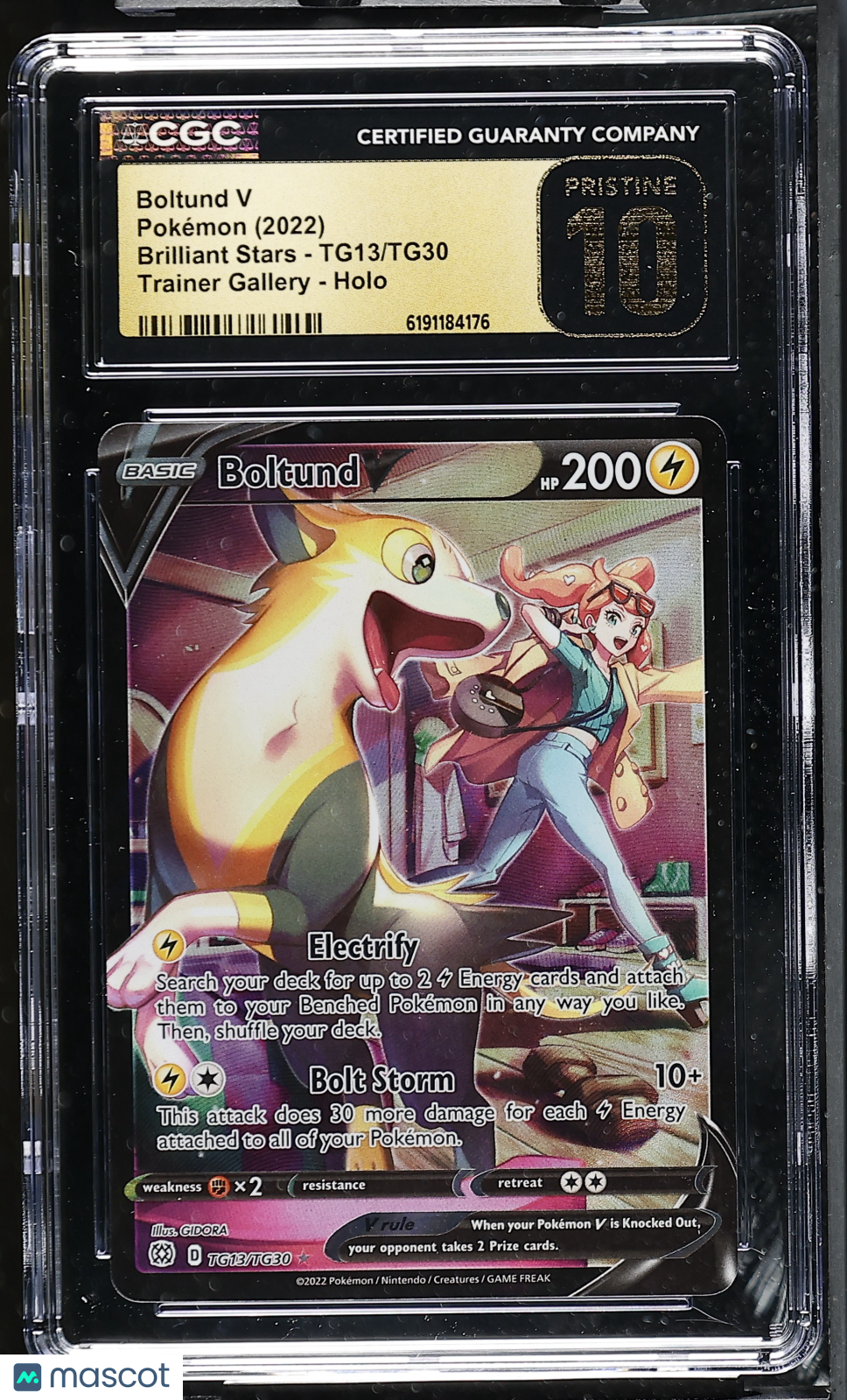 2022 Pokemon Boltund V #TG13/TG30 CGC 10