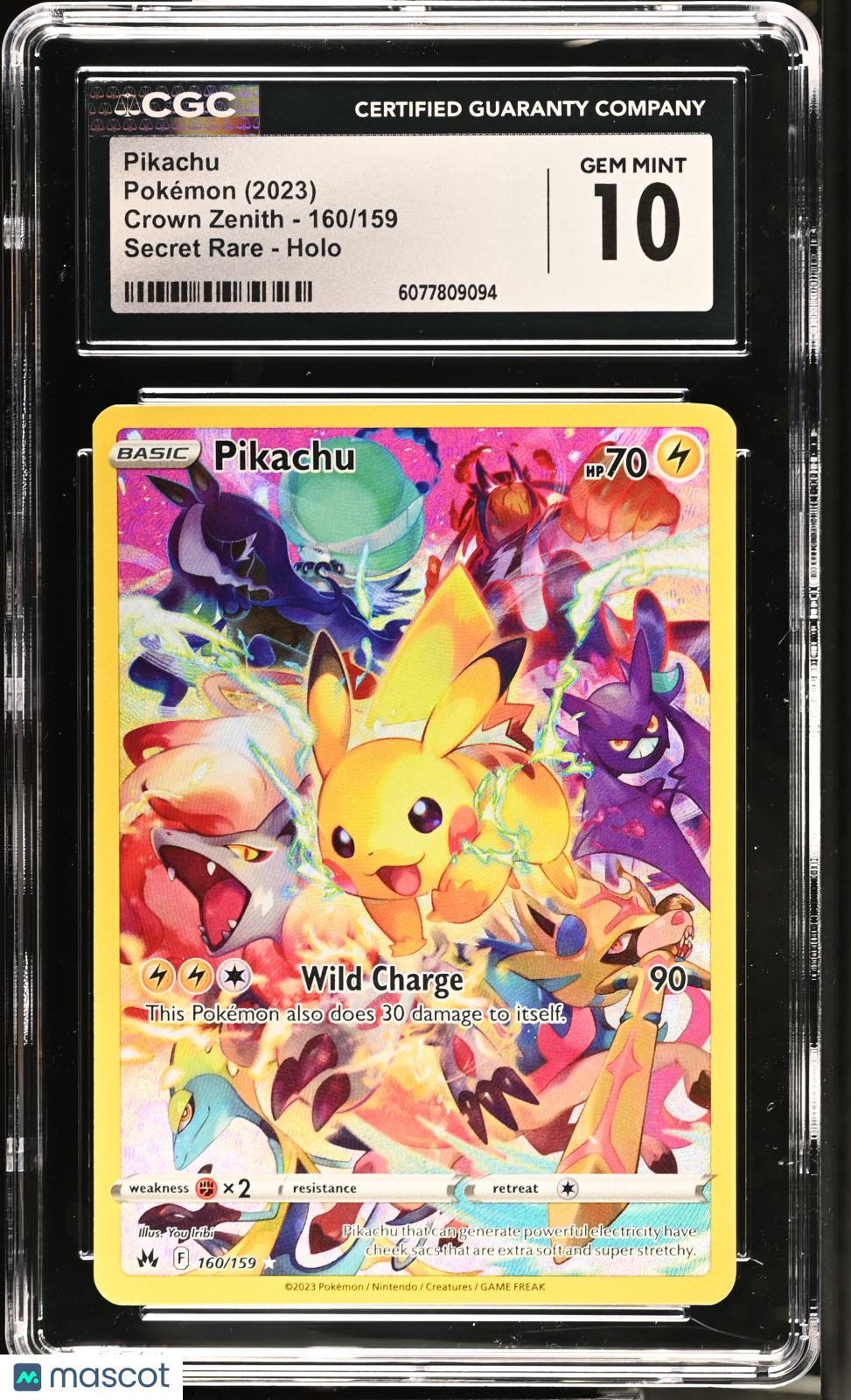 2023 Pokemon Pikachu #160/159 Secret Rare CGC 10