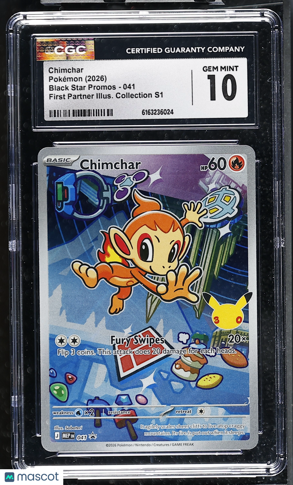 2026 Pokemon Chimchar #041 CGC 10