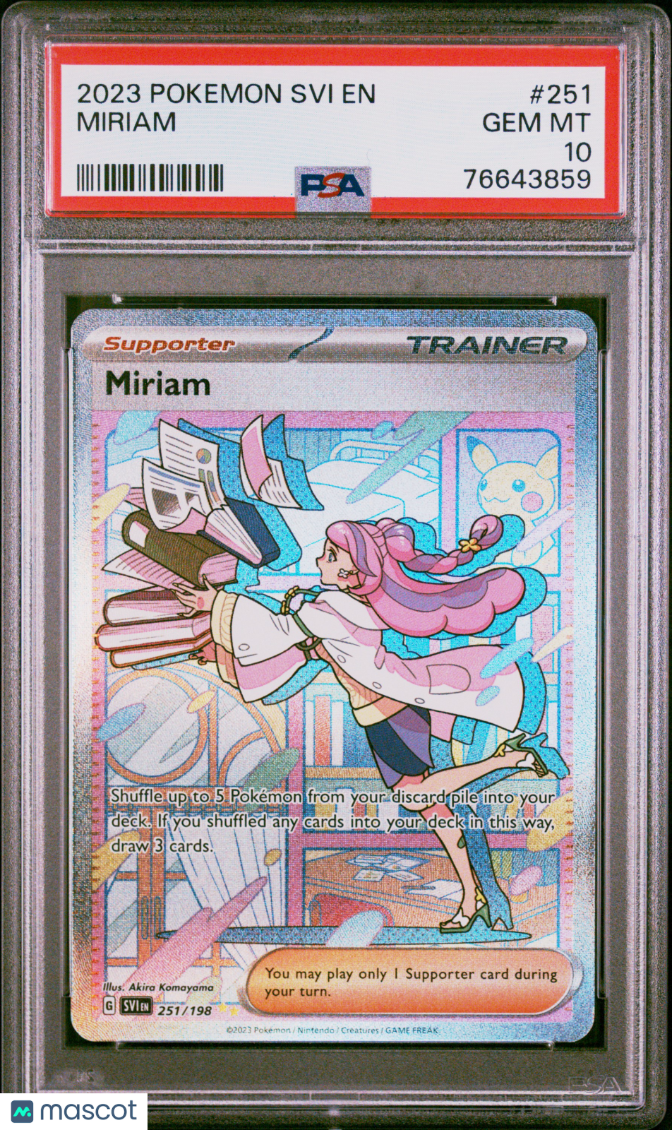 2023 Pokemon Svi EN-Scarlet & Violet Miriam #251 Special Illustration Rare PSA 10
