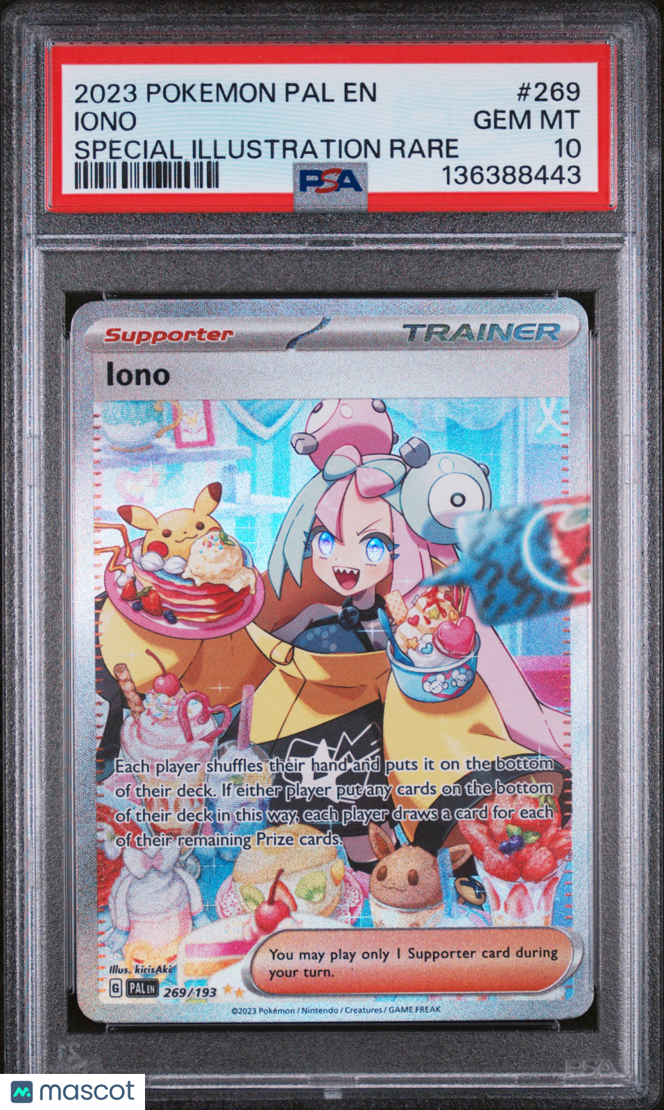 2023 Pokemon Pal EN-Paldea Evolved Iono #269 Special Illustration Rare PSA 10